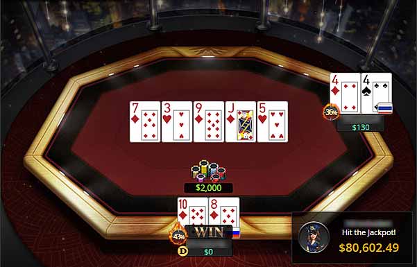 online poker All in or Fold Jackpot winner