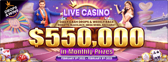 Live Casino Drops online casino promotion banner